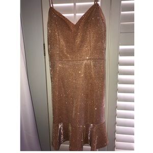 Gold homecoming dress